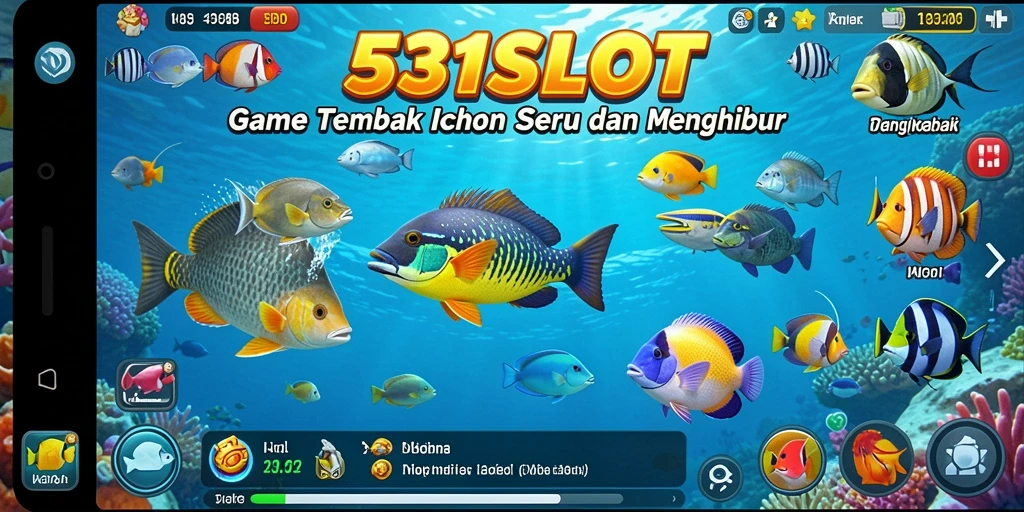 Tampilan gameplay seru di 531SLOT dengan ikan beragam.