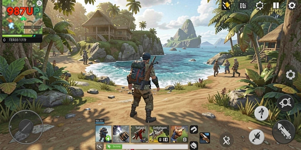 Tampilan gameplay seru di dunia terbuka 987UP dengan eksplorasi tak terbatas.