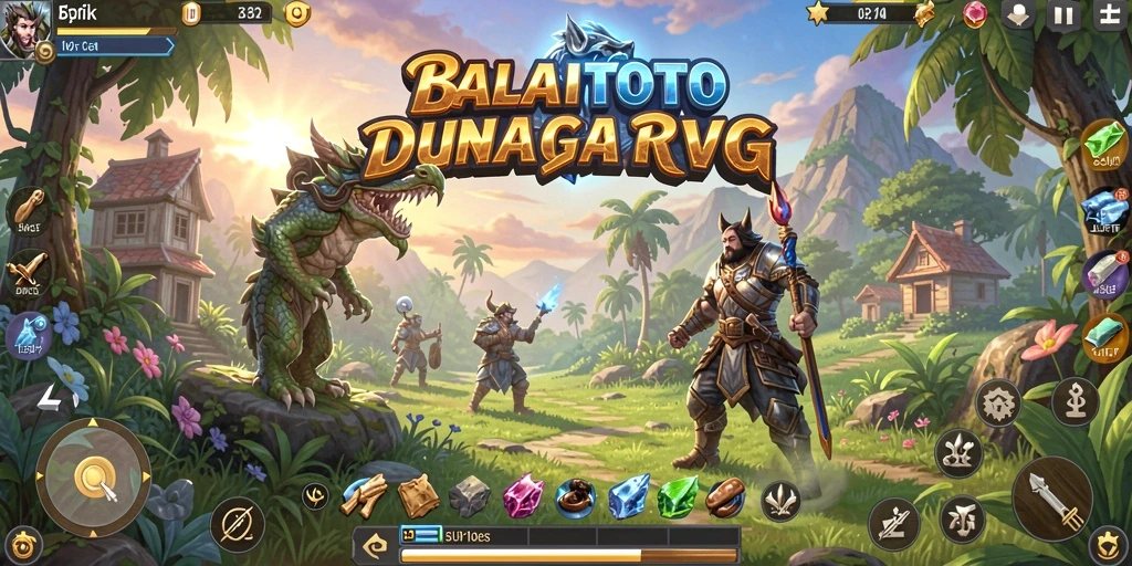 Tampilan screenshot menunjukkan aksi seru dalam gameplay RPG BALAITOTO.