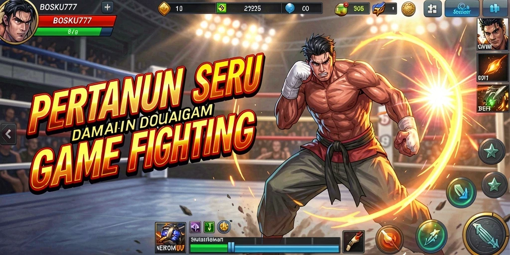 Tampilan gameplay mendebarkan dalam <strong>BOSKU777</strong> saat pertarungan antar karakter.