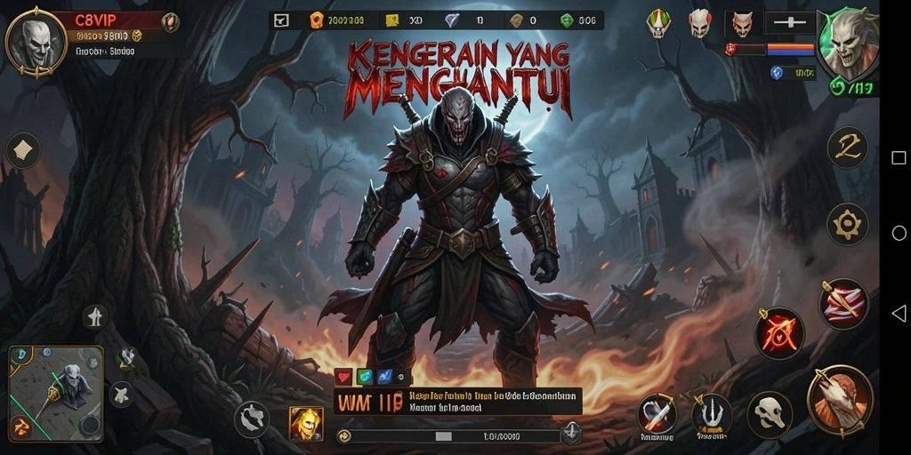 Screenshot menunjukkan momen menegangkan dalam C8VIP saat menjelajahi tempat yang angker.