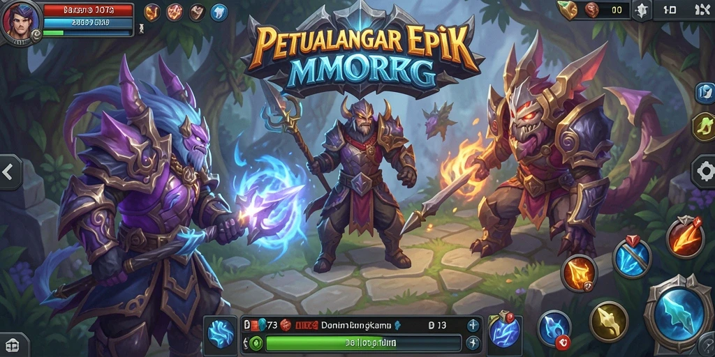 Tangkapan layar dari gameplay D73 yang mendebarkan dengan karakter dan monster.