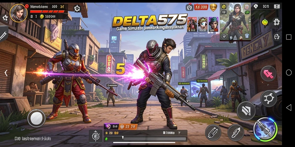 Screenshot gameplay DELTA575 yang memperlihatkan simulasi menarik.