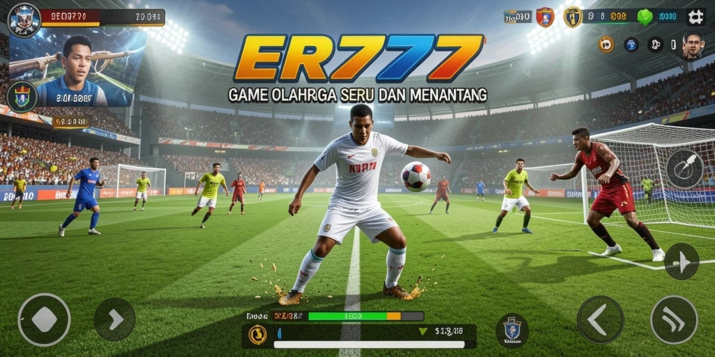 Tampilan game ER777 yang dinamis dan menarik saat bermain olahraga.
