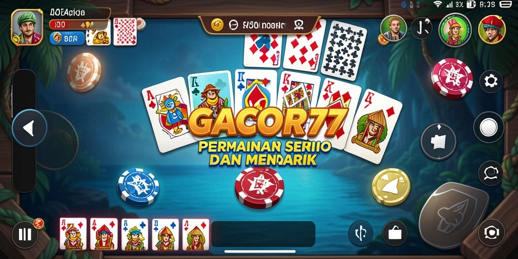 Screenshot GACOR77 menampilkan gameplay Domino yang seru.