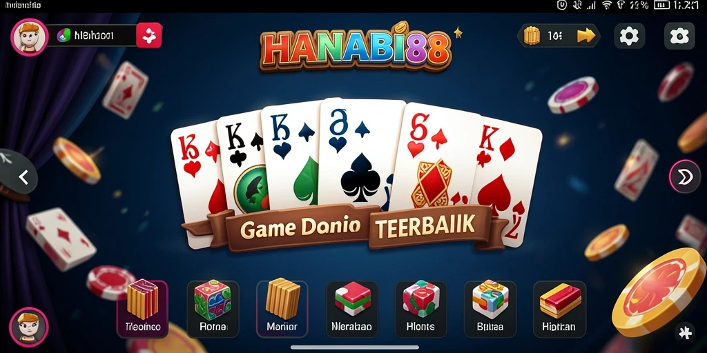 Tampilan menarik dari gameplay Domino di HANABI88.