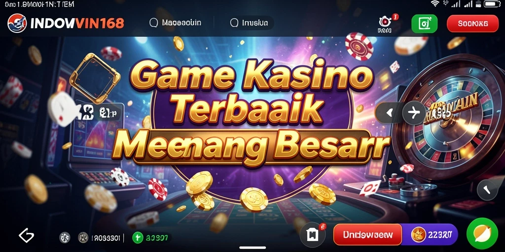 Tampilan permainan Kasino yang menarik di INDOWIN168.