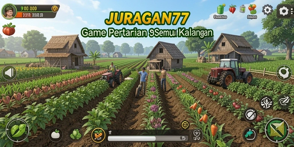 Gameplay JURAGAN77 yang menarik dalam menciptakan lahan pertanian.