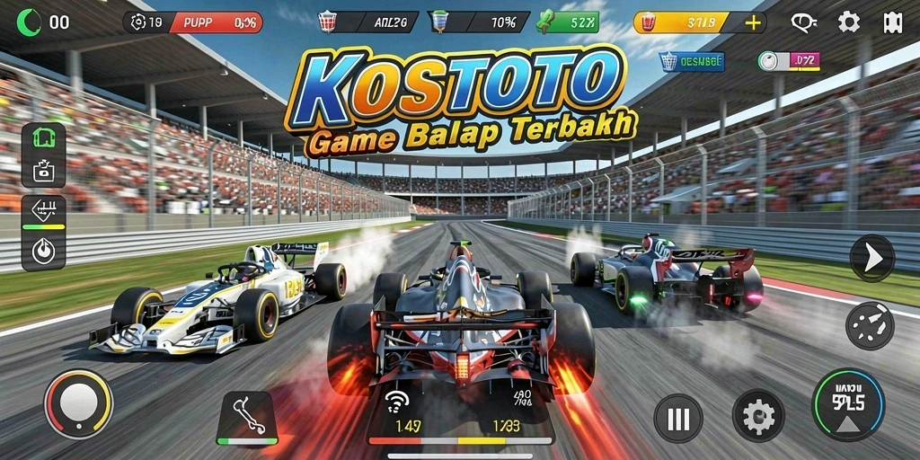Screenshot gameplay KOSTOTO yang intens dan mengasyikkan.