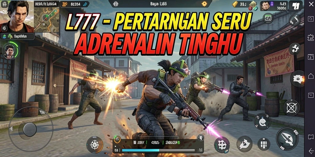 Tangkapan layar dari gameplay L777 yang menampilkan pertarungan mendebarkan.