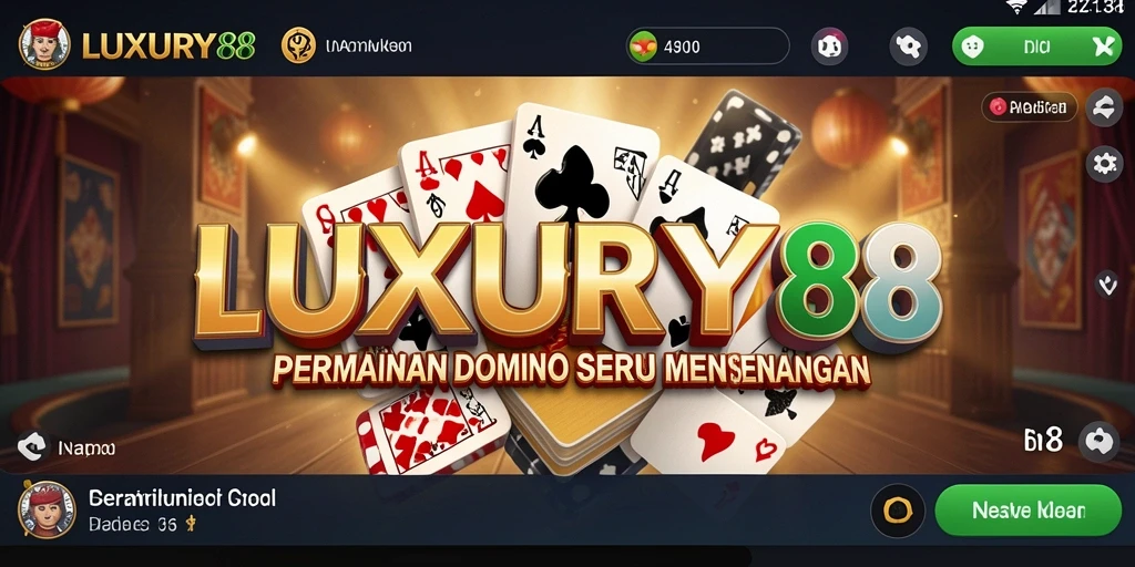 Tangkapan layar gameplay seru LUXURY88 yang menampilkan aksi domino.