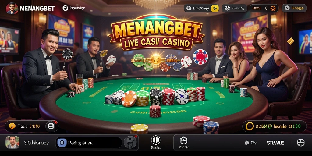Tampilan gameplay Live Casino di MENANGBET yang menarik dan interaktif.