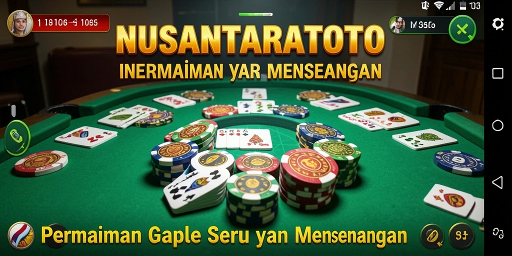 Screenshot NUSANTARATOTO menunjukkan gameplay seru Gaple.