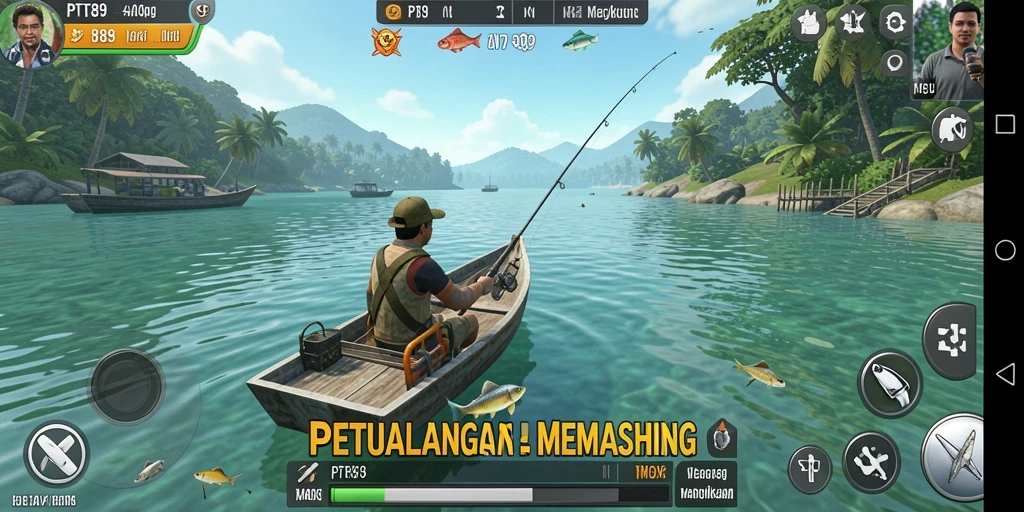 Tangkapan ikan besar dalam gameplay PT89 yang memukau.