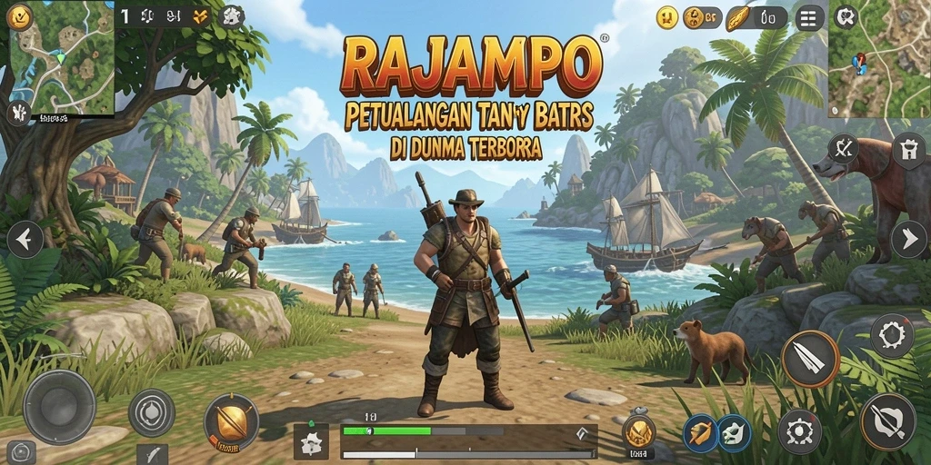 Tampilan gameplay <strong>RAJAMPO</strong> yang memukau dan penuh aksi di dunia terbuka.