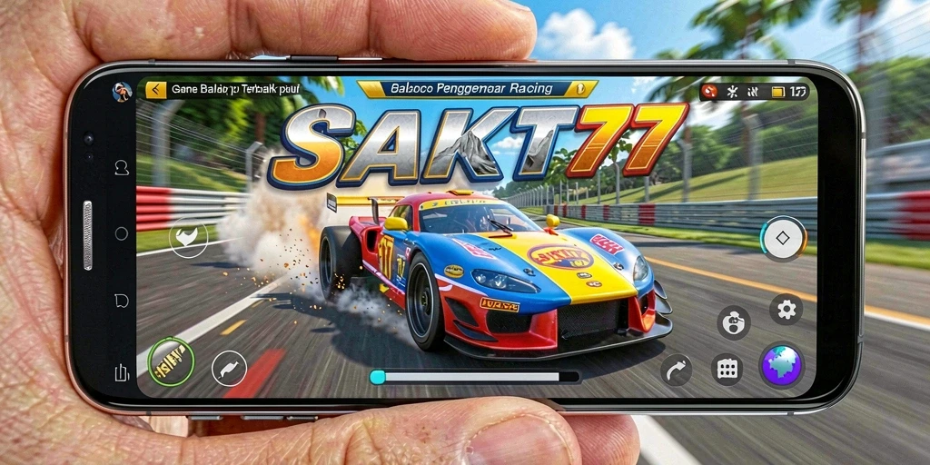 Tampilan gameplay SAKTI77 yang penuh aksi saat balapan.