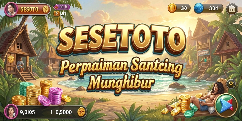 Tampilan gameplay SESETOTO yang penuh warna dan menarik.