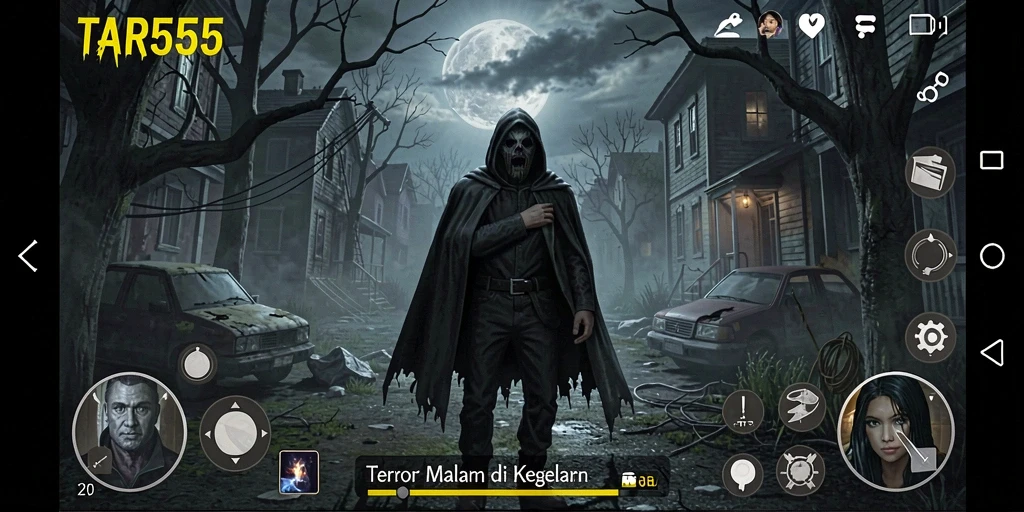 Gameplay TAR555 yang mencekam dengan suasana menyeramkan.