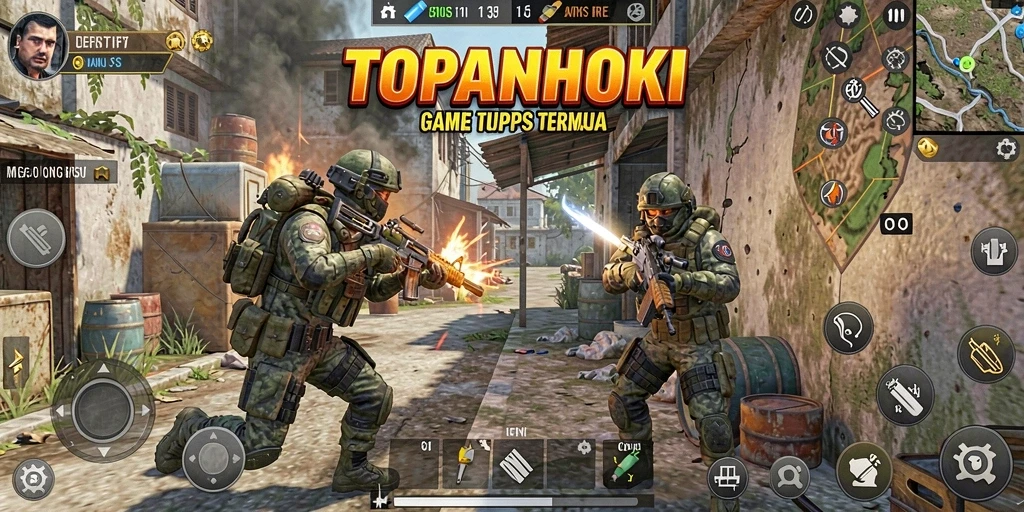 Tampilan gameplay seru dan menegangkan dalam TOPANHOKI.
