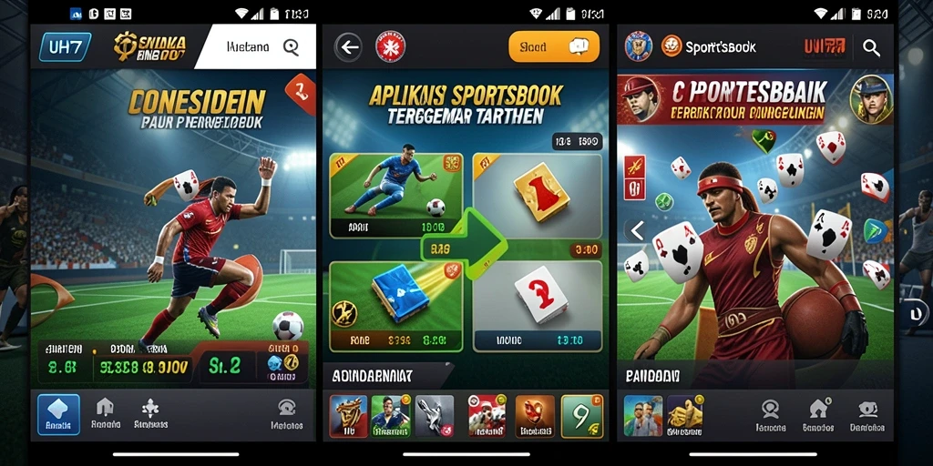 Screenshot utama UH77 menampilkan antarmuka taruhan olahraga yang intuitif.
