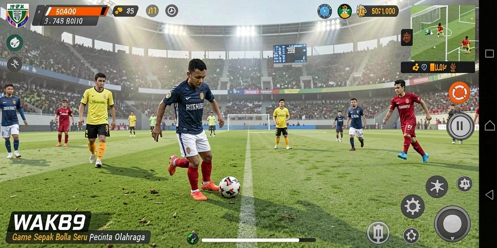 Gameplay sepak bola yang mendebarkan di WAK89.